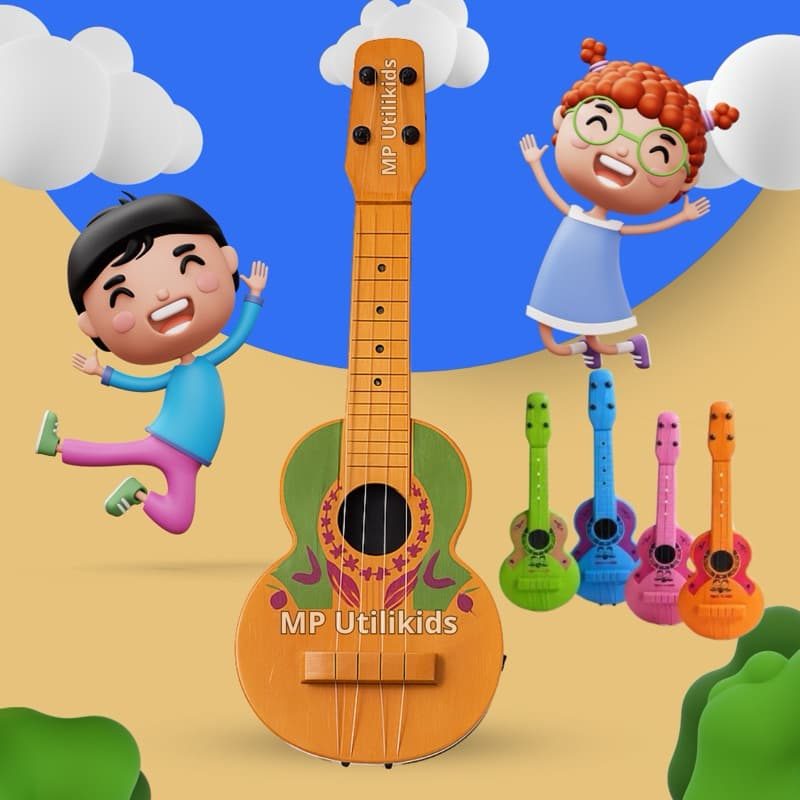 Viola Infantil Violão brinquedo Violinha 4 Cordas Colorida Musical violãozinho menina menino