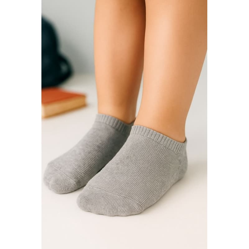 Kit De 3 a 12 Pares De meias Infantil Cinza Alta Qualidade e Conforto