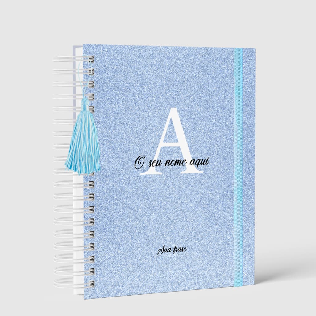 Agenda 2027 Personalizada Alfabeto com Laminação Glitter Varias Cores