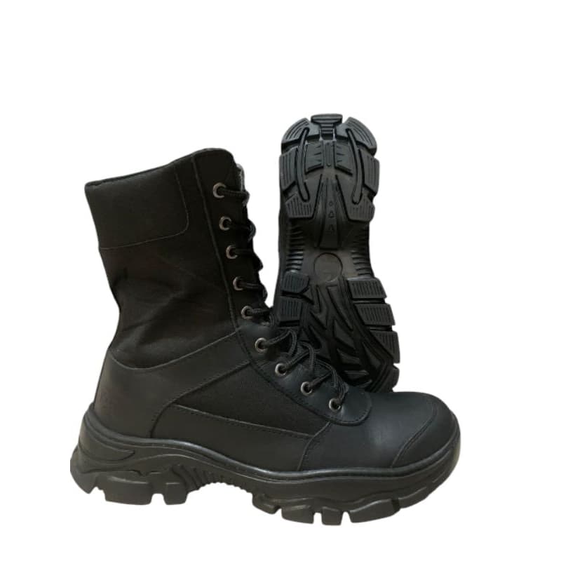 Coturno militar tático motociclista couro legítimo antiderrapante