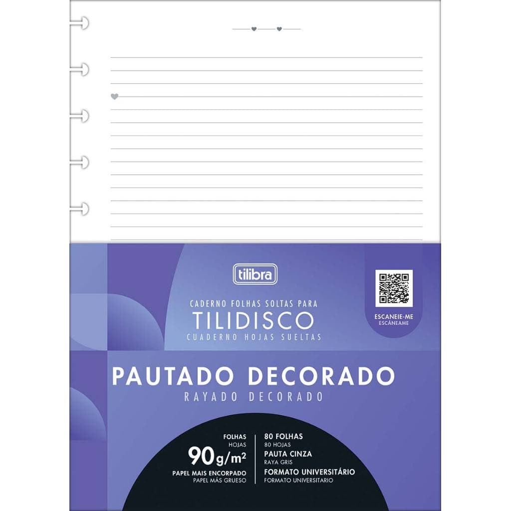 Refil para Caderno Tilidisco inteligente 80 folhas Tilibra