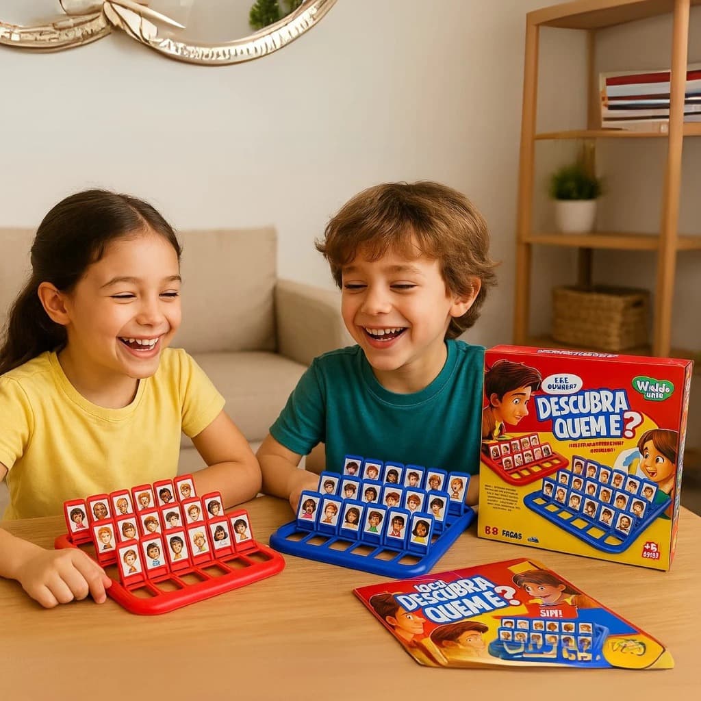 Jogo de Perguntas e Respostas Descubra o Personagem Infantil Educativo Interativo Familiar Cartas