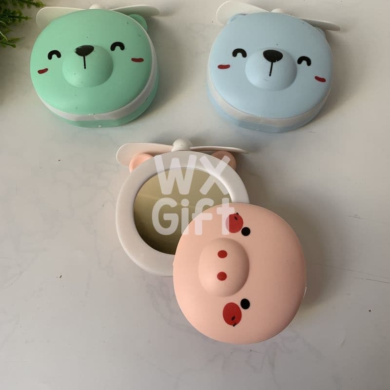 Mini Ventilador com Espelho e Led para maquiagem Aleatório - Novo Século / WX Gift