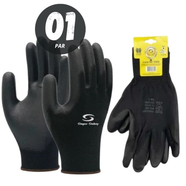 Luva Segurança Multitato Poliamida PU - Super Safety SS1003 - 01 PAR