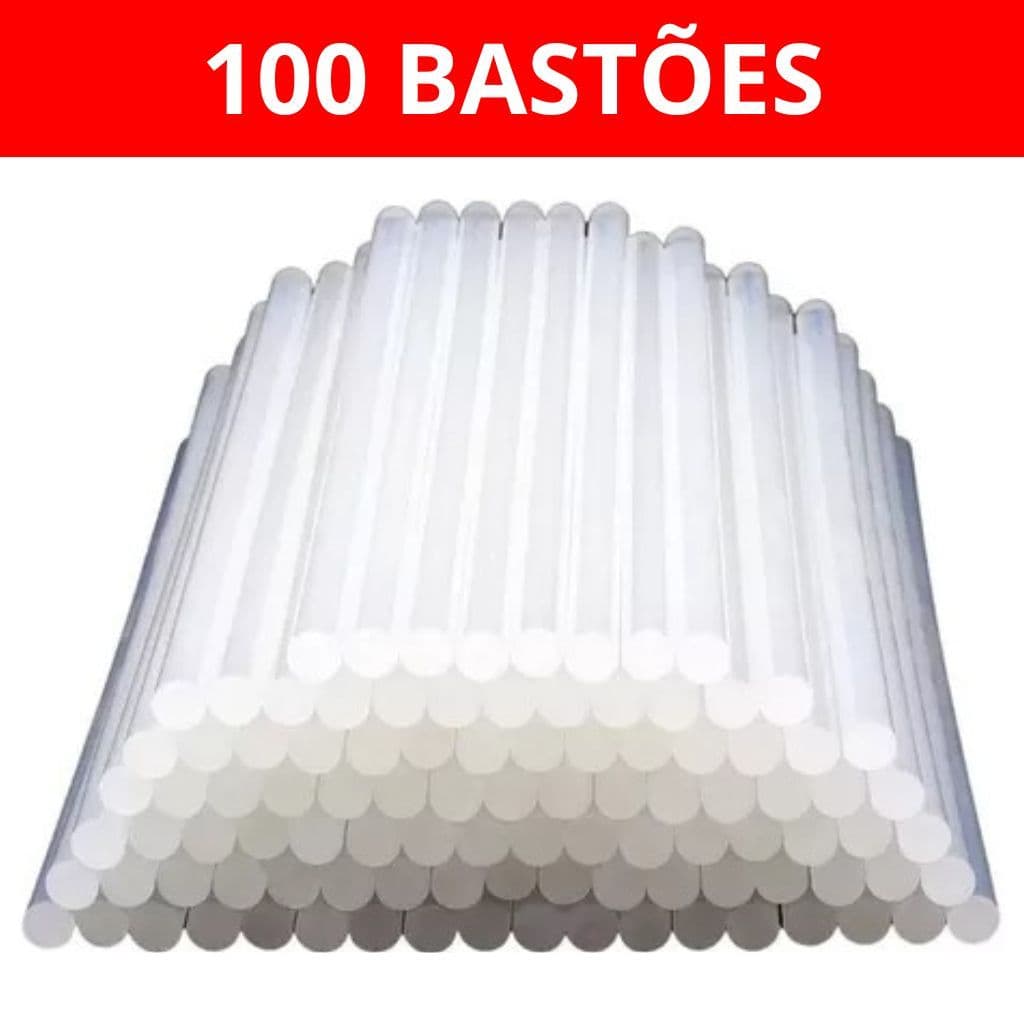 Bastão de Cola Quente Fino 7mm Refil com 10/20/40/100 Unidades Tubo para Pistola Cola Quente Pequena