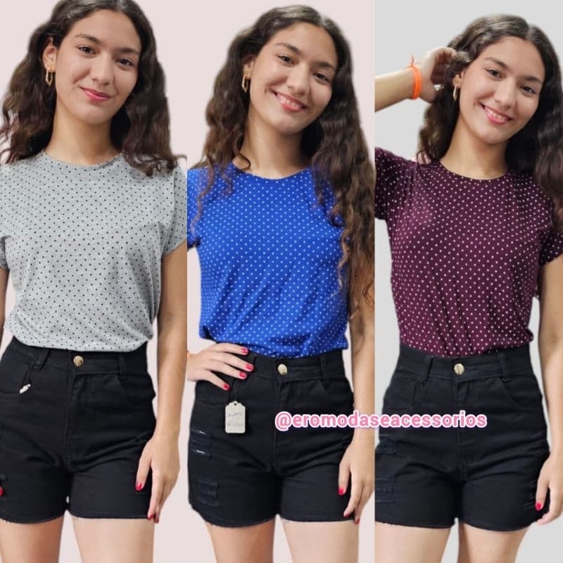 7 Blusas Variadas T-shirts Regata Feminina kit Com 10 Modinha Tomara que caia Variadas  Confortável