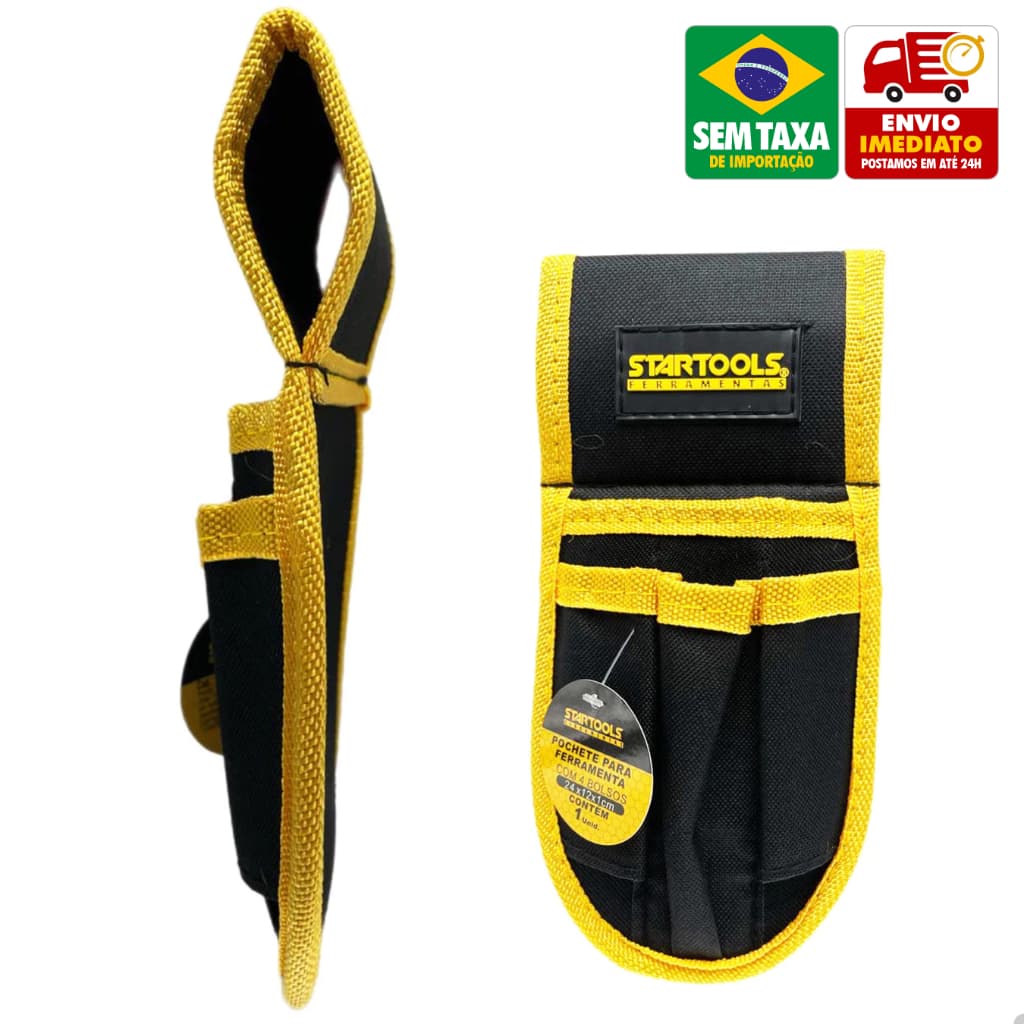 Cinto Porta Ferramentas Startools 4 Bolsos Pochete Resistente Prática AR0802