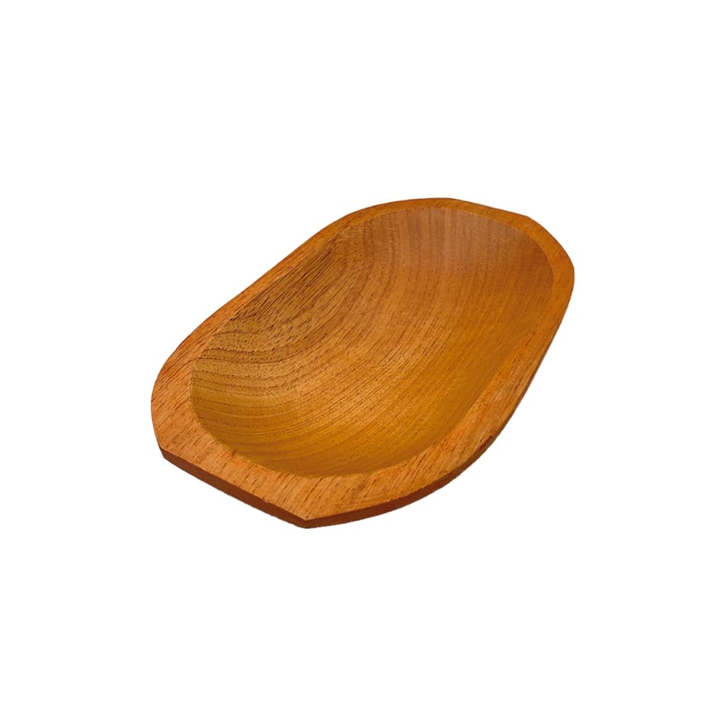 Gamela em Madeira Maciça Rústica 27x18cm Travessa Petisqueira, Saladeira, Fruteira p/ Churrasco