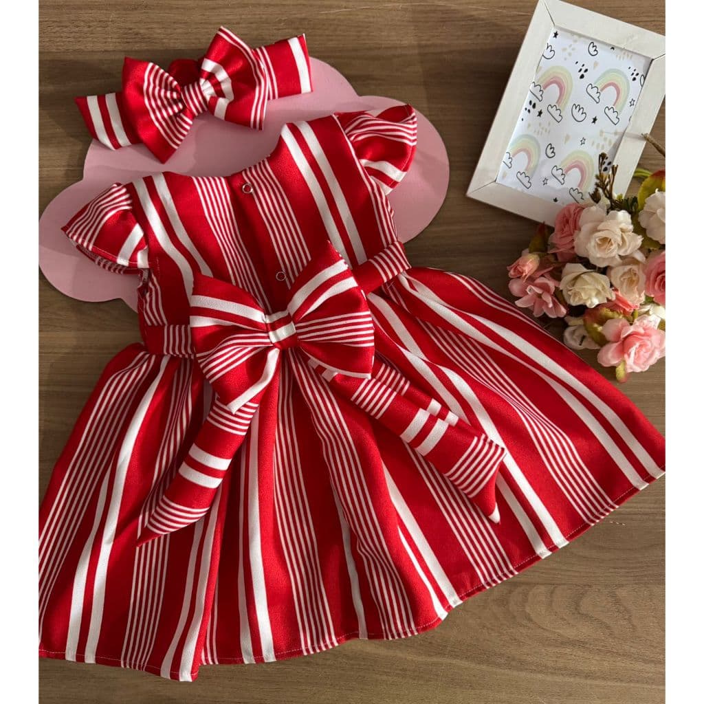 Vestido infantil criança baby bebe vermelho natal festa aniversario bolofofo magali pink azul