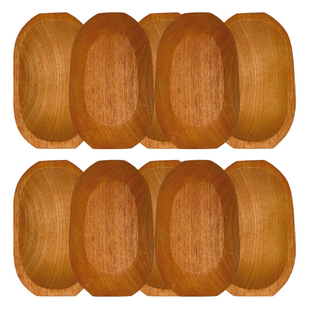 Kit 3 á 12 Gamelas 27x18cm em Madeira Maciça Travessa Petisqueira, Saladeira, Fruteira, Churrasco