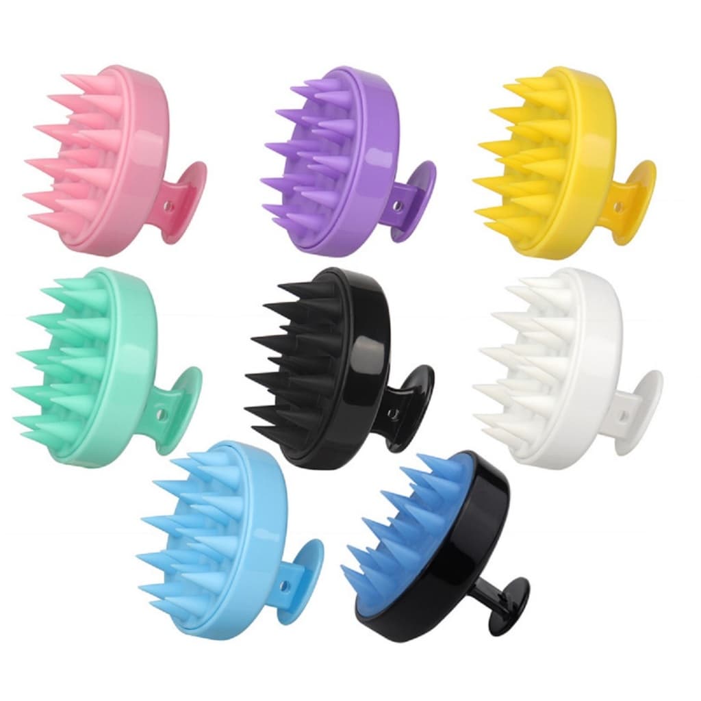 Massageadora De Silicone Para Shampoo / Escova De Banho / Limpeza De Couro Cabeludo