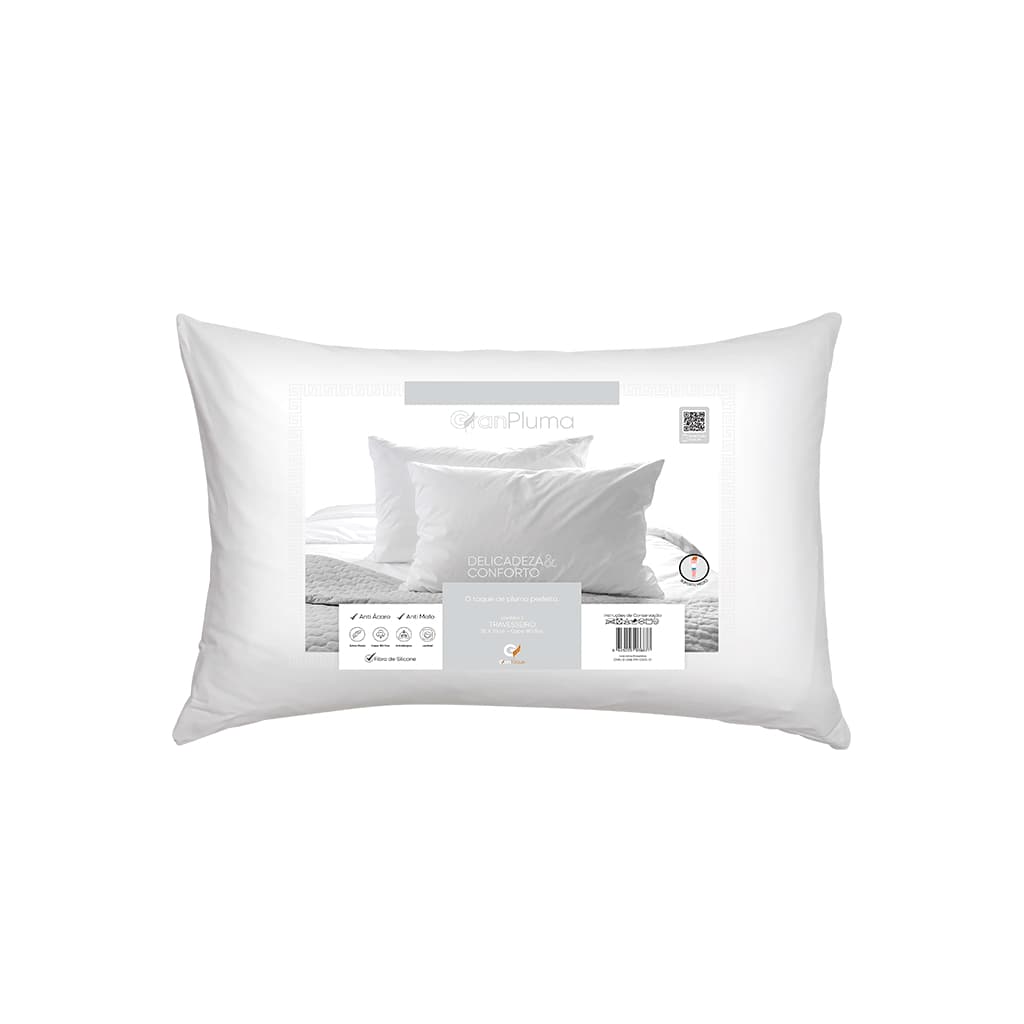 Travesseiro Antialérgico 50x70Cm Suporte Medio GranPluma