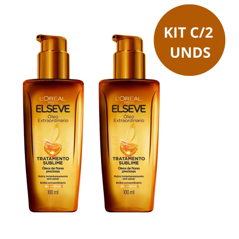 KIT C/2 Óleo Extraordinário Elseve Nutrição Loréal Paris 100ml