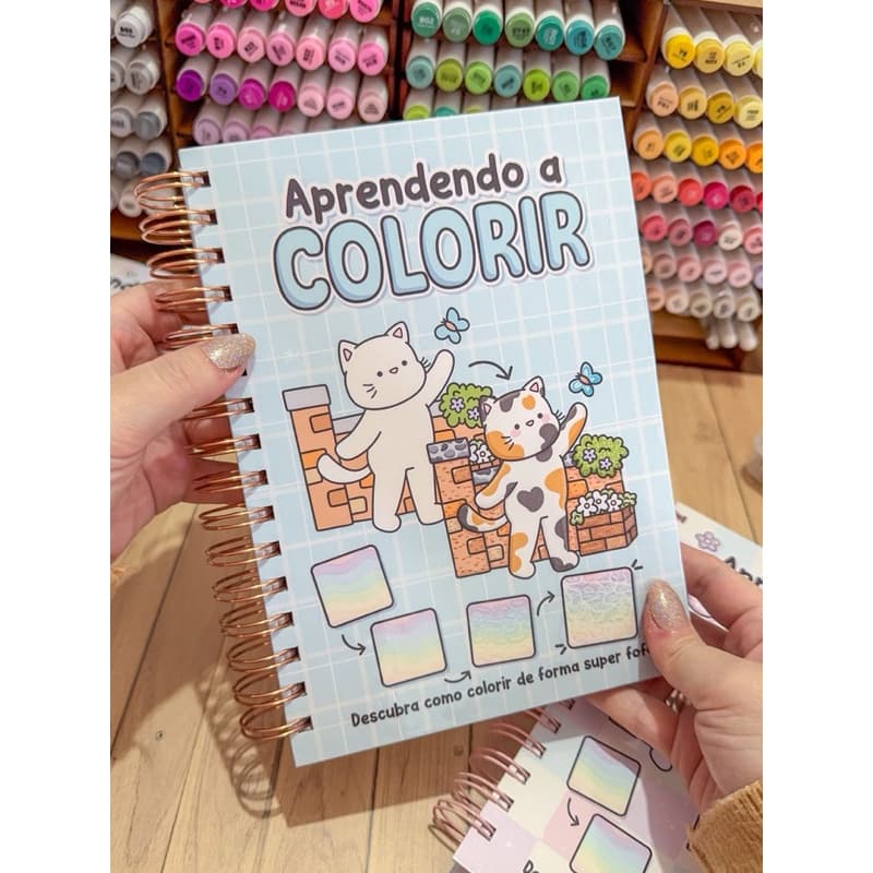 Aprendendo a colorir A5 Capa Dura