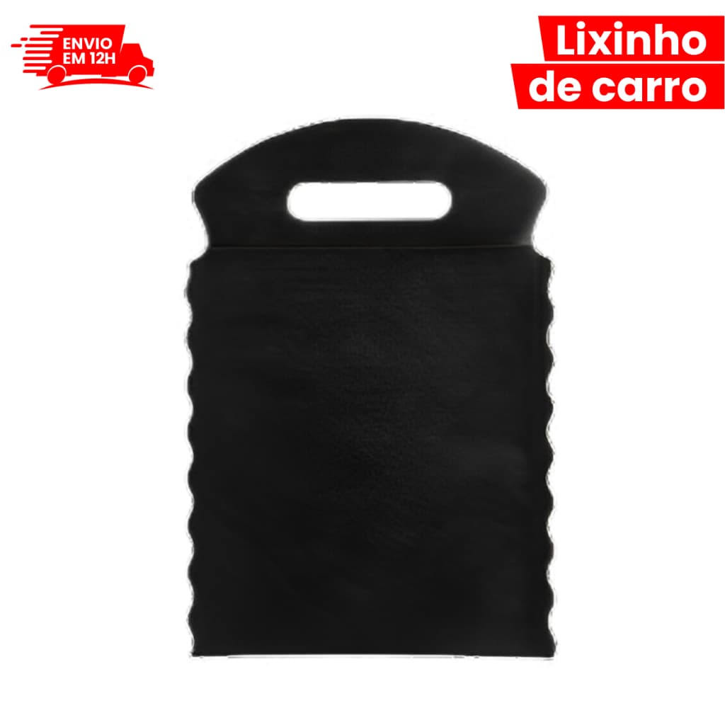 Lixo para Carro Preto  - Lixeira Automotiva Reutilizável e Resistente Envio Imediato