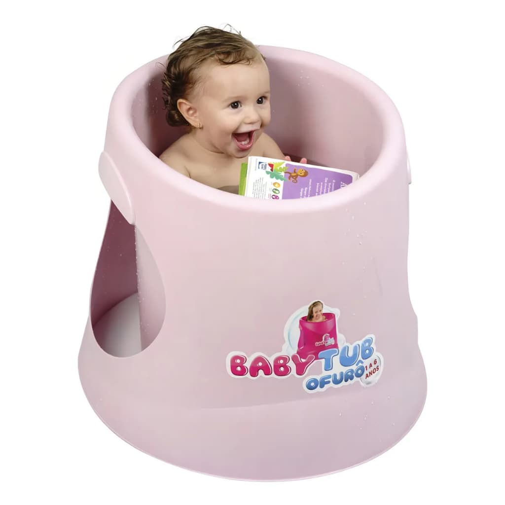 Ofuro Banheira 1 A 6 anos Balde Babytub Rosa