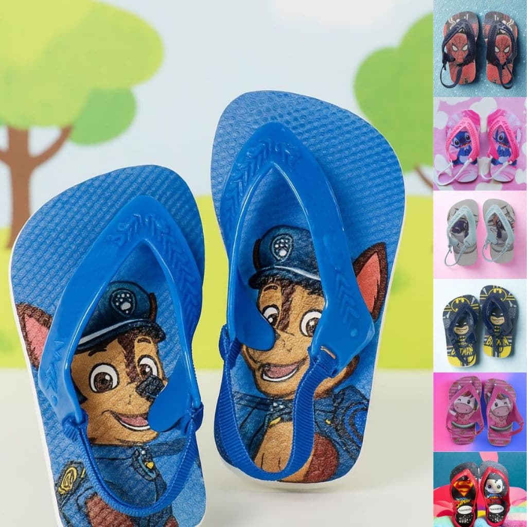 Chinelo Infantil Chinelo Bebê Menino Menina Com Elástico - Chinelo Baby Do 17 Ao 24 Envio Imediato