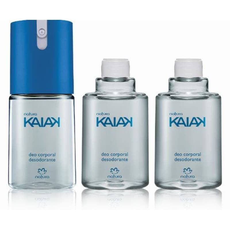 Kit Deo Corporal + 2 Refis Kaiak masculino Natura