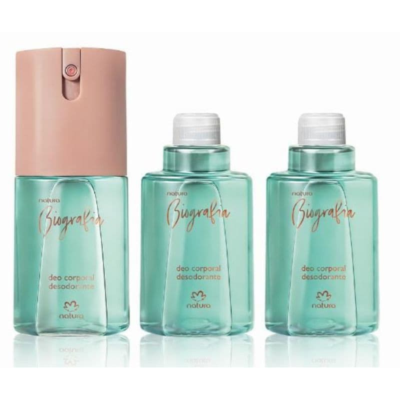 Kit Deo Corporal + 2 Refis Biografia Feminino Natura