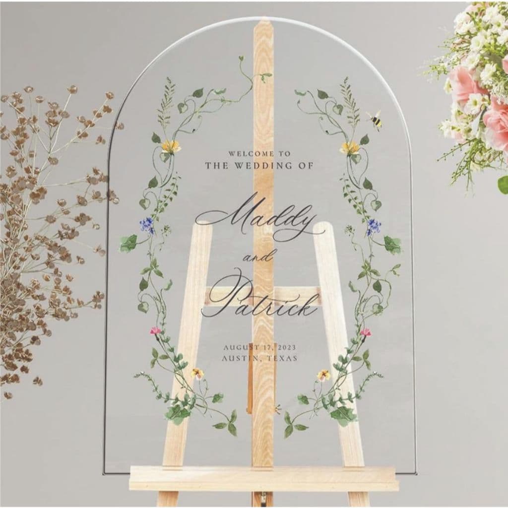 Placa para Casamento chá Revelação bebê Bem Vindo Recepção Acrílico Personalizada