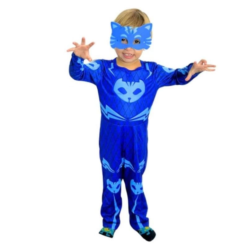 Roupa Fantasia Infantil Do Menino Gato Com Enchimento E Máscara E.v.a