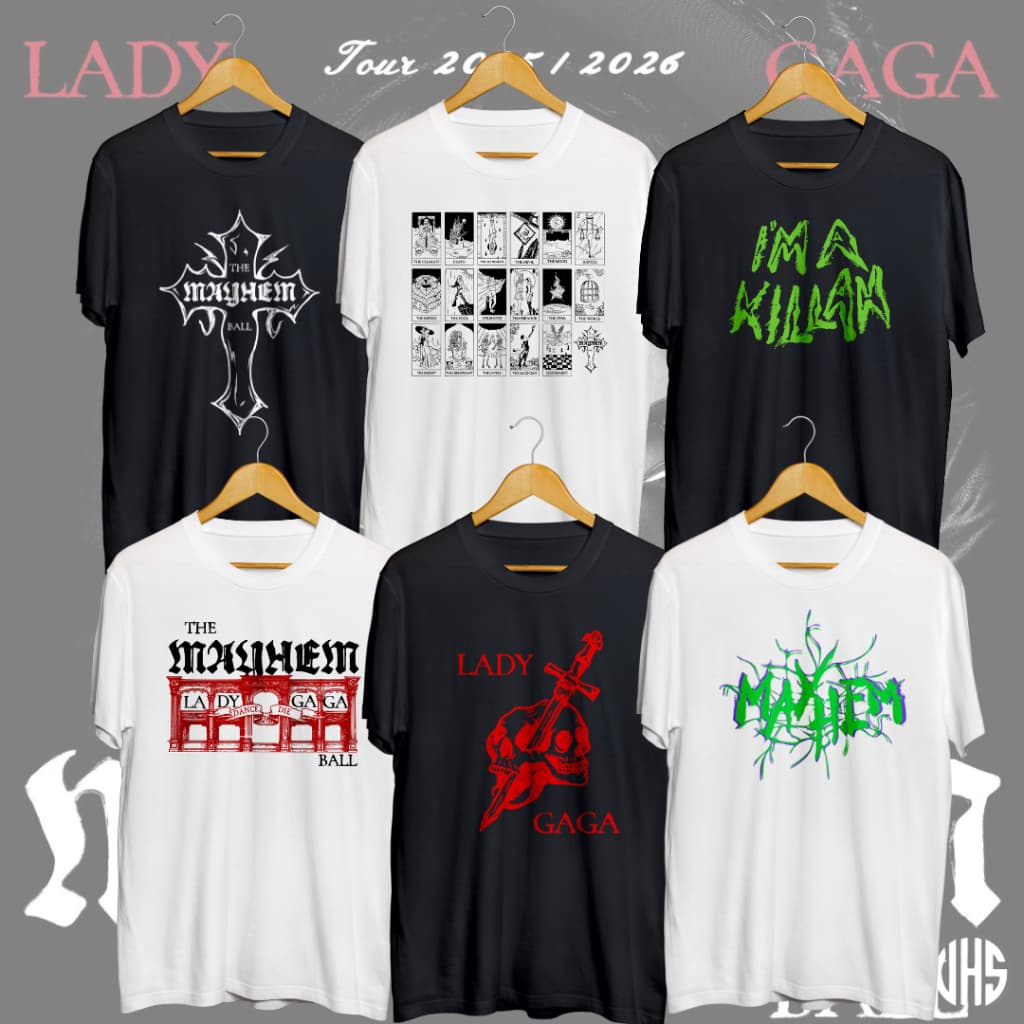 Camisa Lady Gaga The Mayhem Ball Merch Algodão Unissex