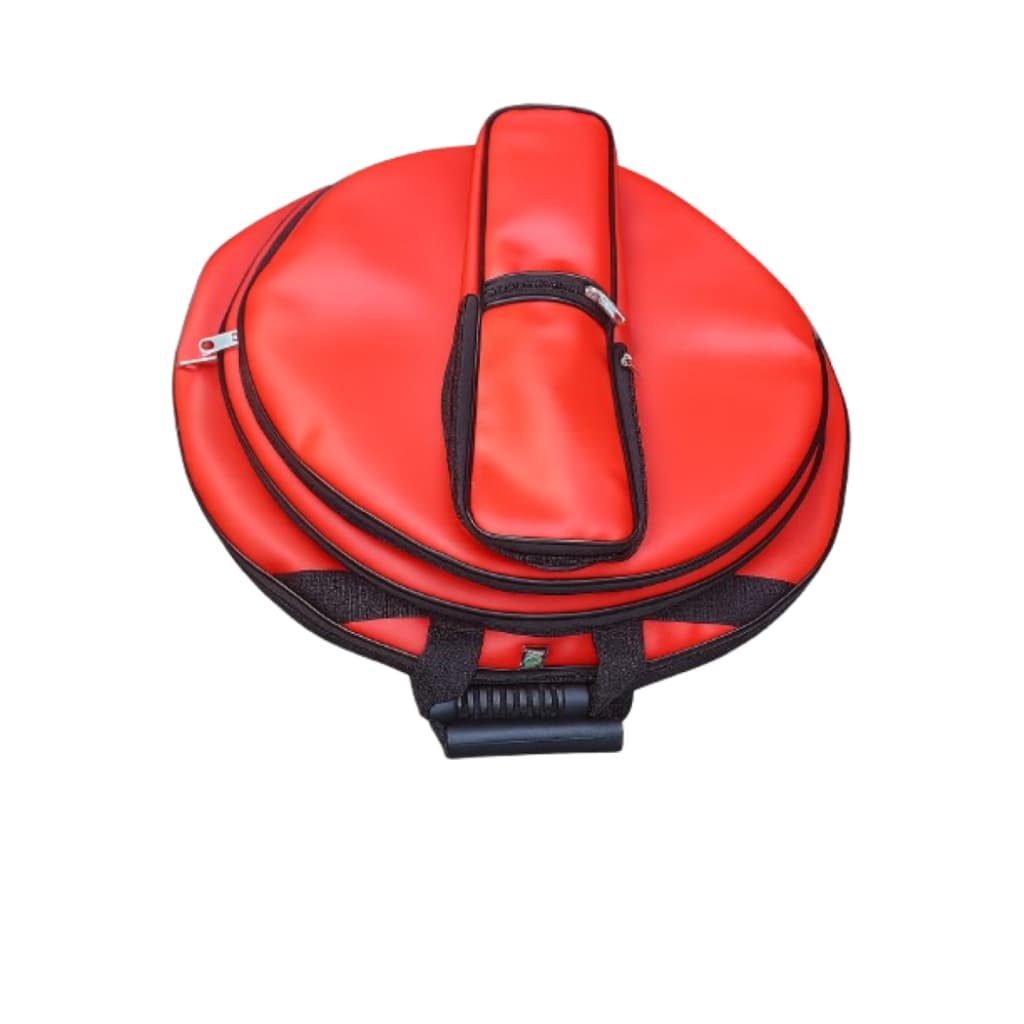Semi case bateria para Pratos 3 divisorias 24/20/18 courotop vermelho com pelucia