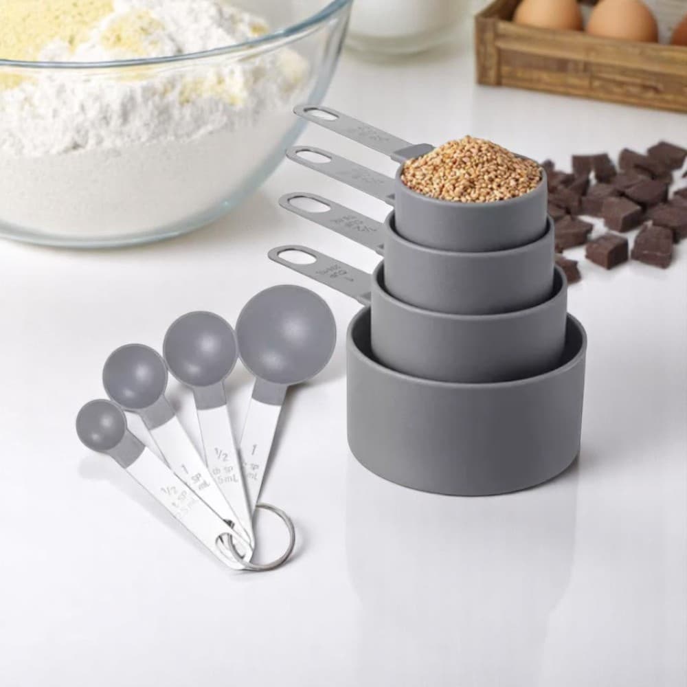 8/10 Peças Colher Medidora Dosador Xicaras Kit Medidor de Alimentos.
