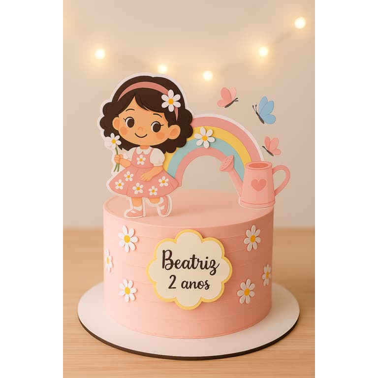 Jardim Margaridas / Topo de Bolo Personalizado Jardim das Margaridas /topo de bolo margarida