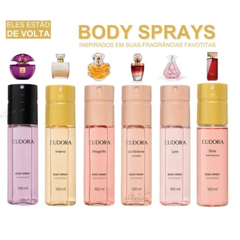 Body Splash Eudora Desodorante Spray Corporal Feminino 100ml Imensi Lyra, La Victorie Intense