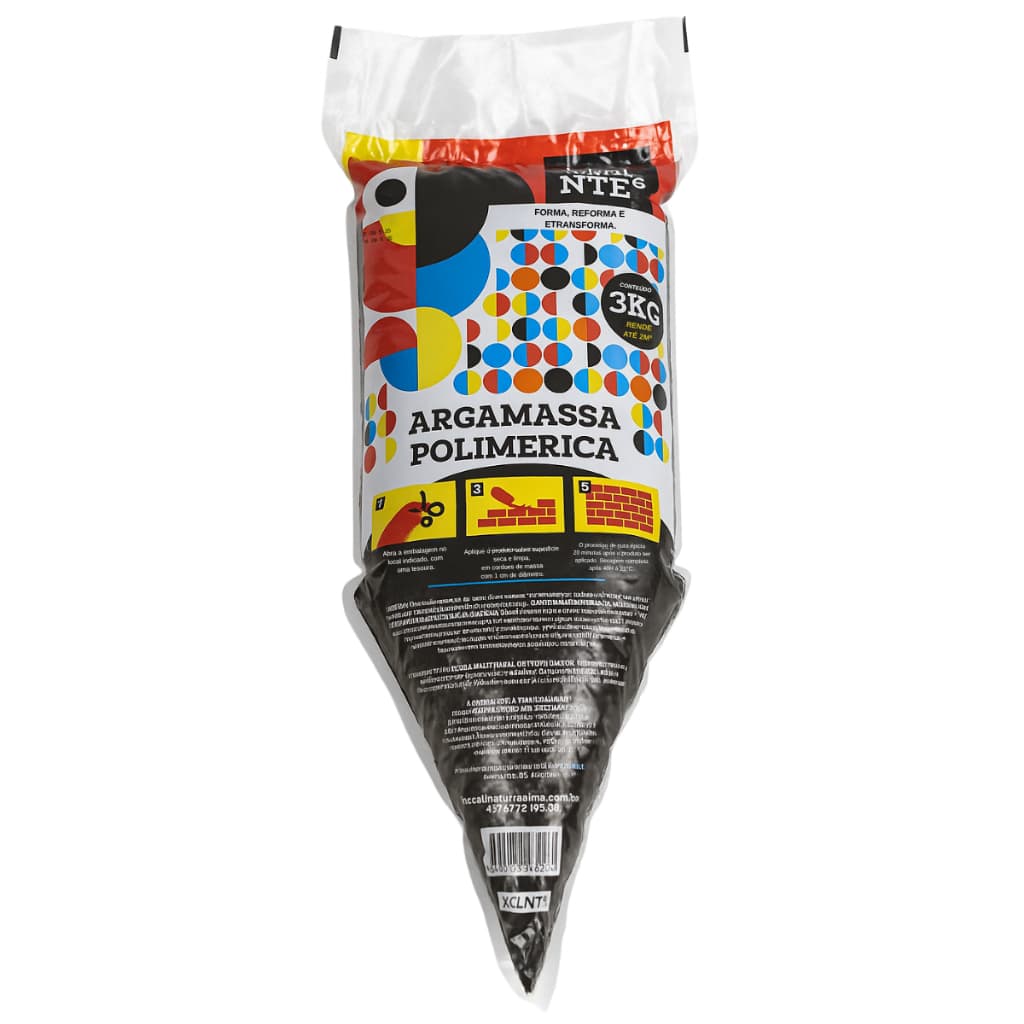Argamassa Polimérica 3Kg (Cola Blocos e Tijolos) - Assentamento Prático