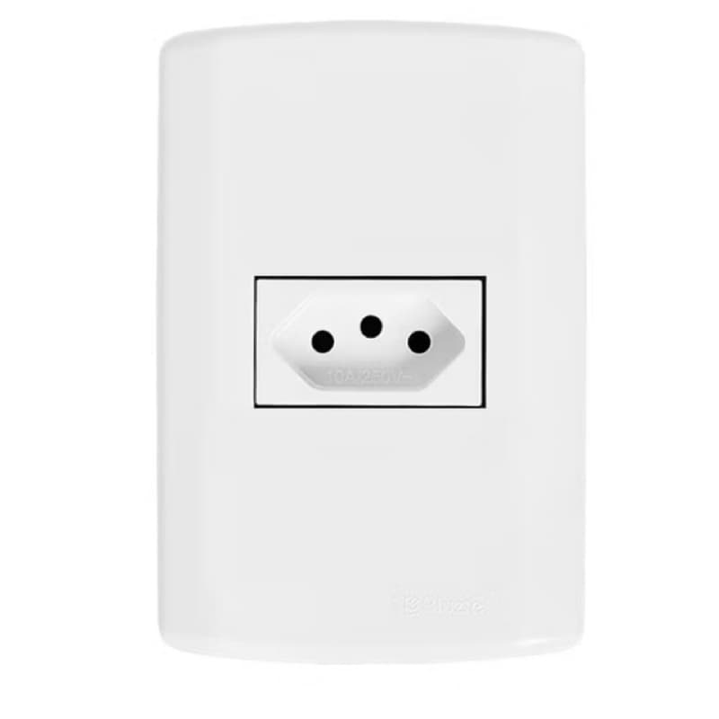 Tomada Simples 20A 250V Pluzie Pluzi Modular 2p+t