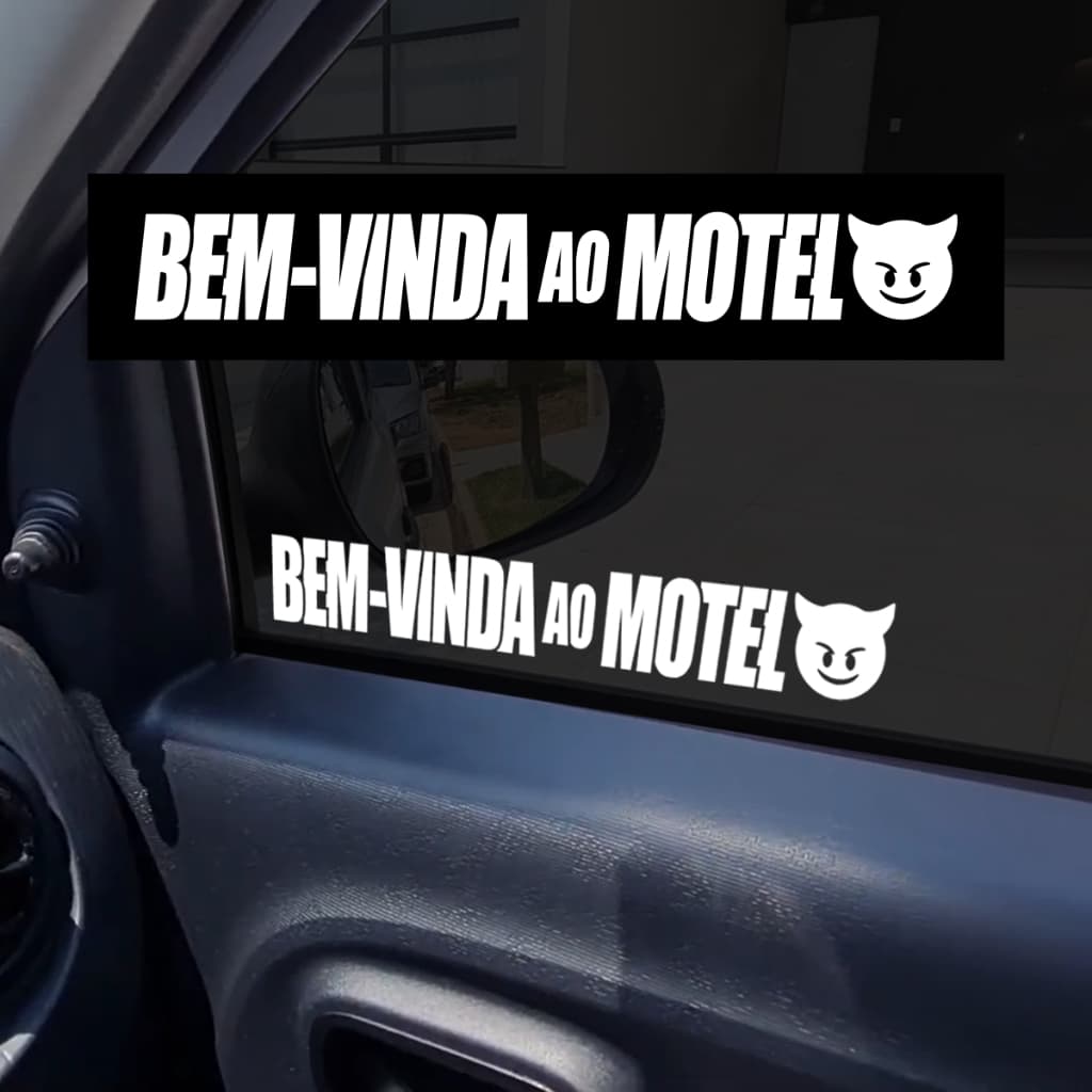Adesivo Bem Vinda Ao Motel Carro Vidro Passageiro Caminhão