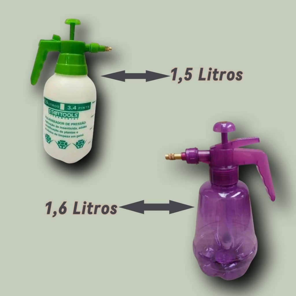 Pulverizador Pressão Borrifador Regador Manual Jardinagem Multiuso - 1,5 / 1,6 Litros
