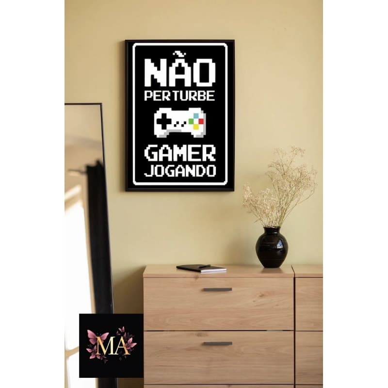 Quadros Decorativos Não Pertube Gamer Para Sala Quarto Escritório Decoração