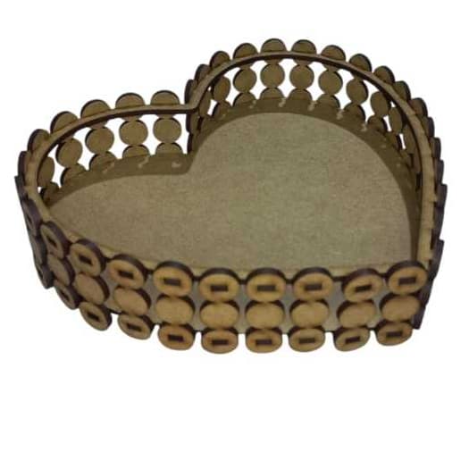 Bandeja Pérola modelo coração Tamanho P 20x17cm