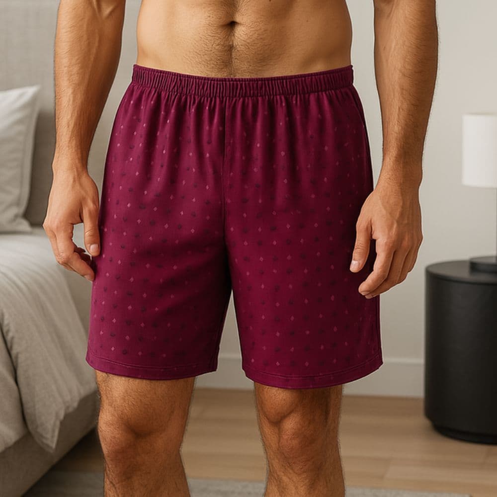 Samba Canção Masculina Estampada Cueca Pijama Short de Dormir