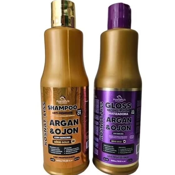 kit Progressiva Argan Orgânica Matizadora Kosnattus 500 ml ( PARA LOIRO)