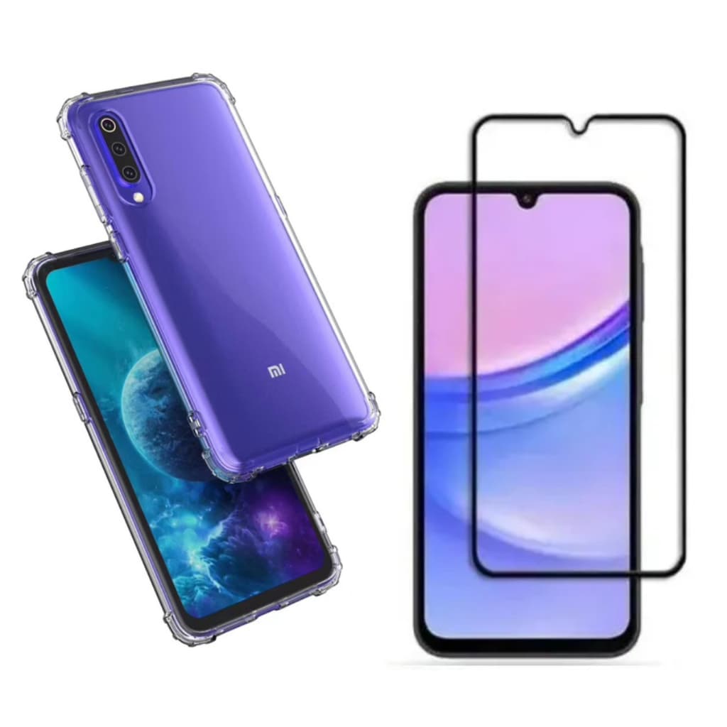 Kit Capinha TPU Transparente MI 9 + Película de vidro 3D