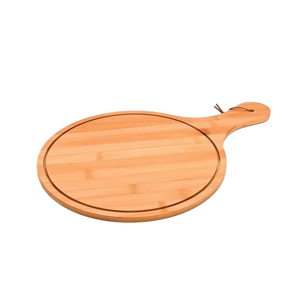 Tabua Gourmet Redonda Com Alça de Bambu Mimo Style