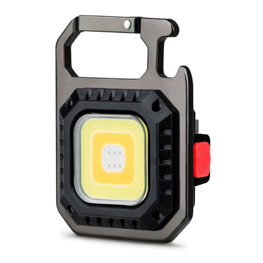 Mini Lanterna Chaveiro Cob Led Portátil Usb Recarregável Luz Potente Mosquetão de Bolso Abridor Imã