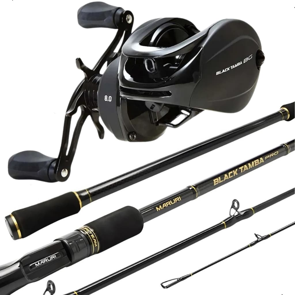 Kit Carretilha Black Tamba BG + Vara Black Tamba Pro 30-60lb 2,40m Maruri