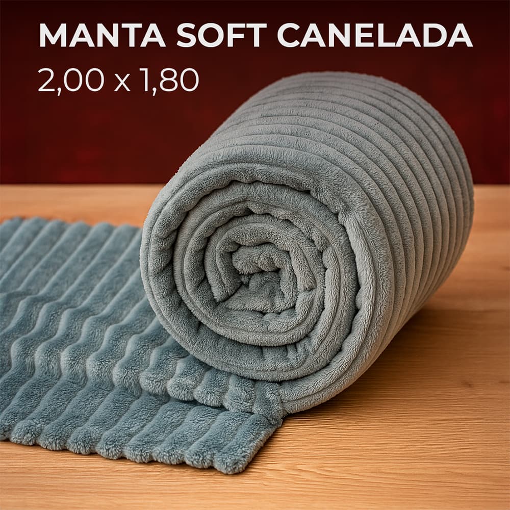 Cobertor Manta Casal Mantinha Aveludada Soft 2,00m x 1,80m Cores