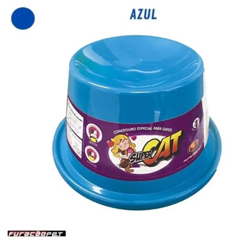 Comedouro Super Cat l para Gatos 200ml l Furacão Pet l Furacão Pet l VERMELHO