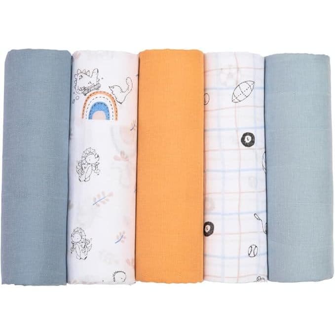 Fralda Soft Premium Papi Baby C/Bainha 78Cm X 78Cm 05 Unidades