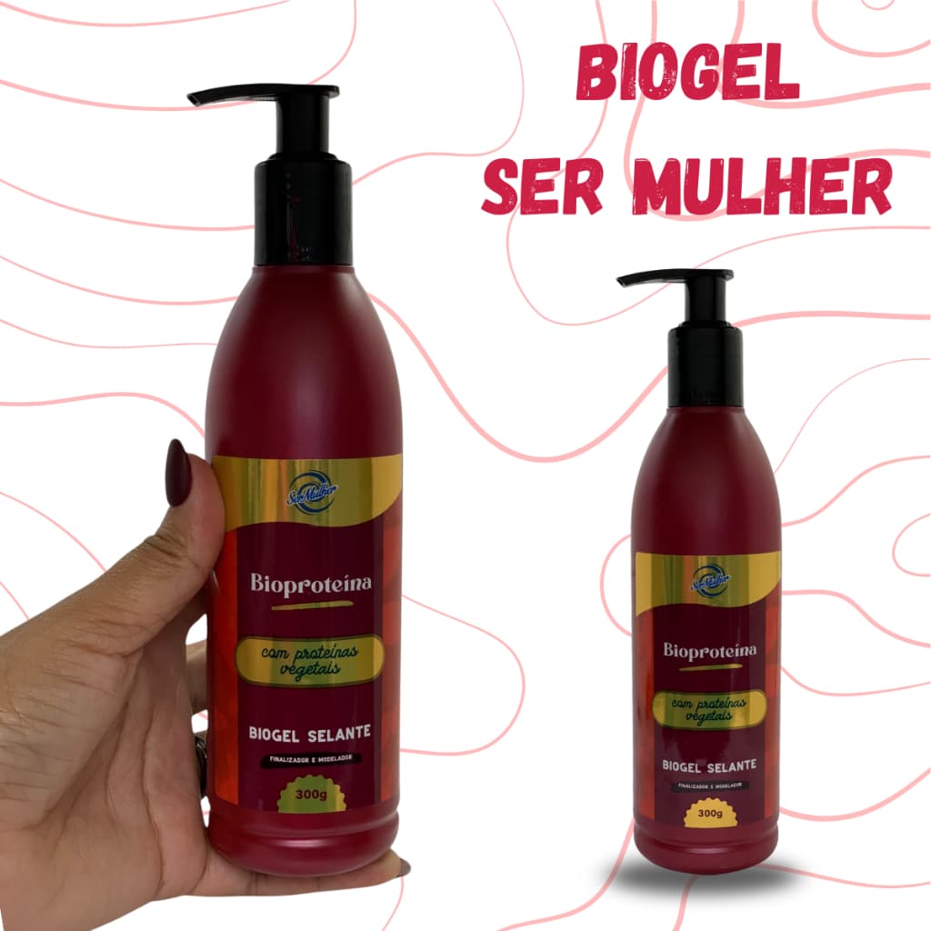 Gel Selante Bioproteína Finalizador e Modelador para Cabelos