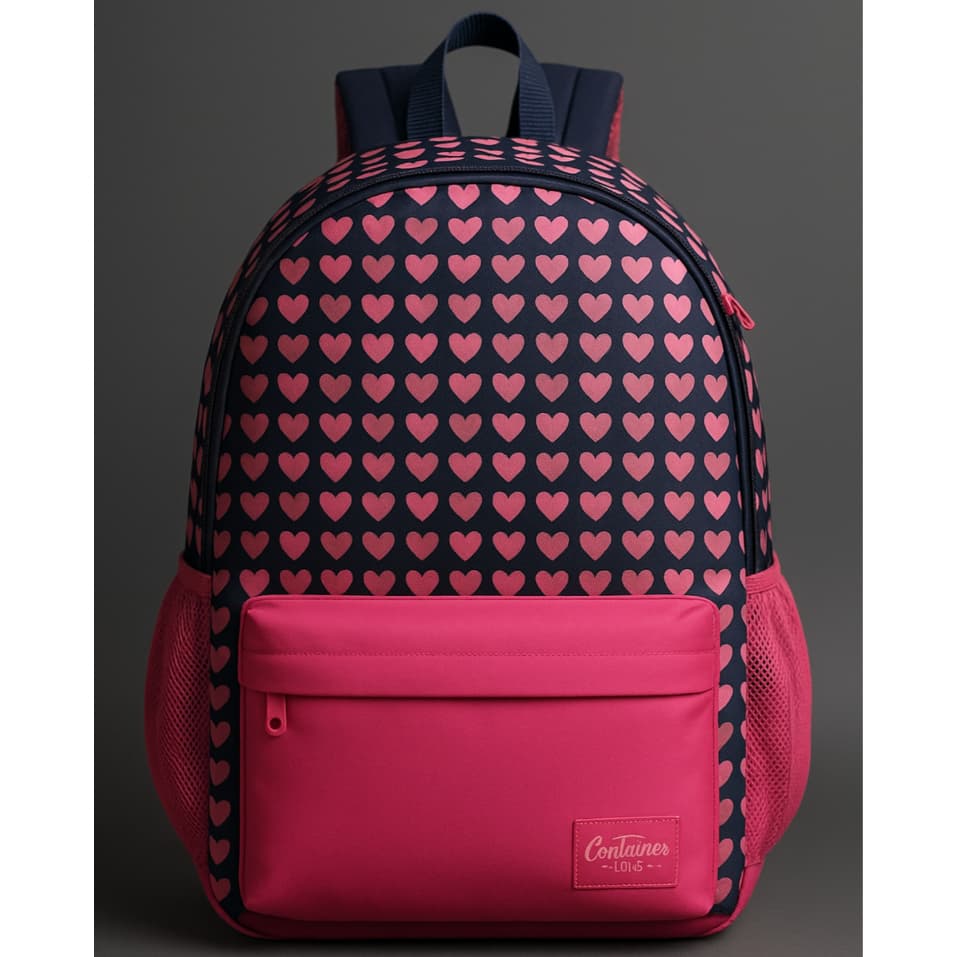 Mochila de Costas Feminina Escola Viagem Academia Coração 51853