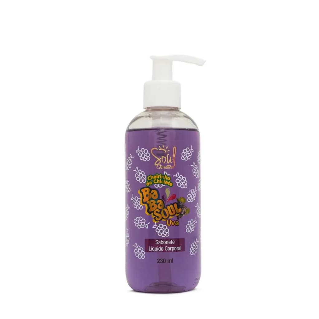 Sabonete Líquido Corporal Babasoul Uva 230ml - Soul Cosméticos