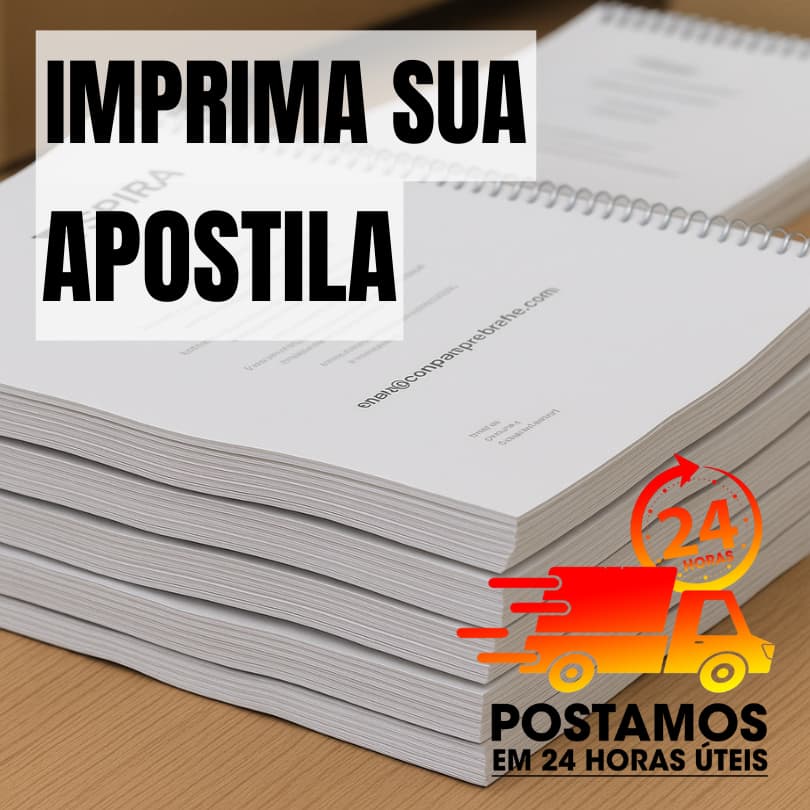 Impressão de Apostila - Colorido ou Preto e Branco - Variação de Número de Folhas