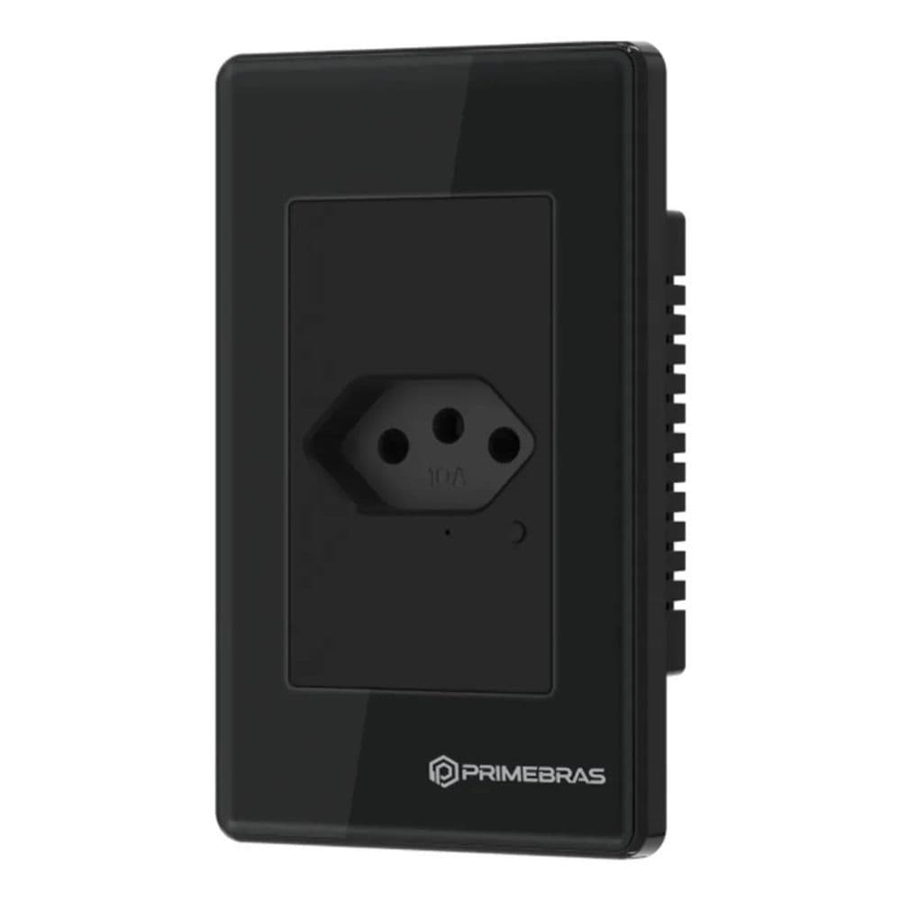 Tomada Inteligente Wi-fi Primebras 1 Canal Cor Preto